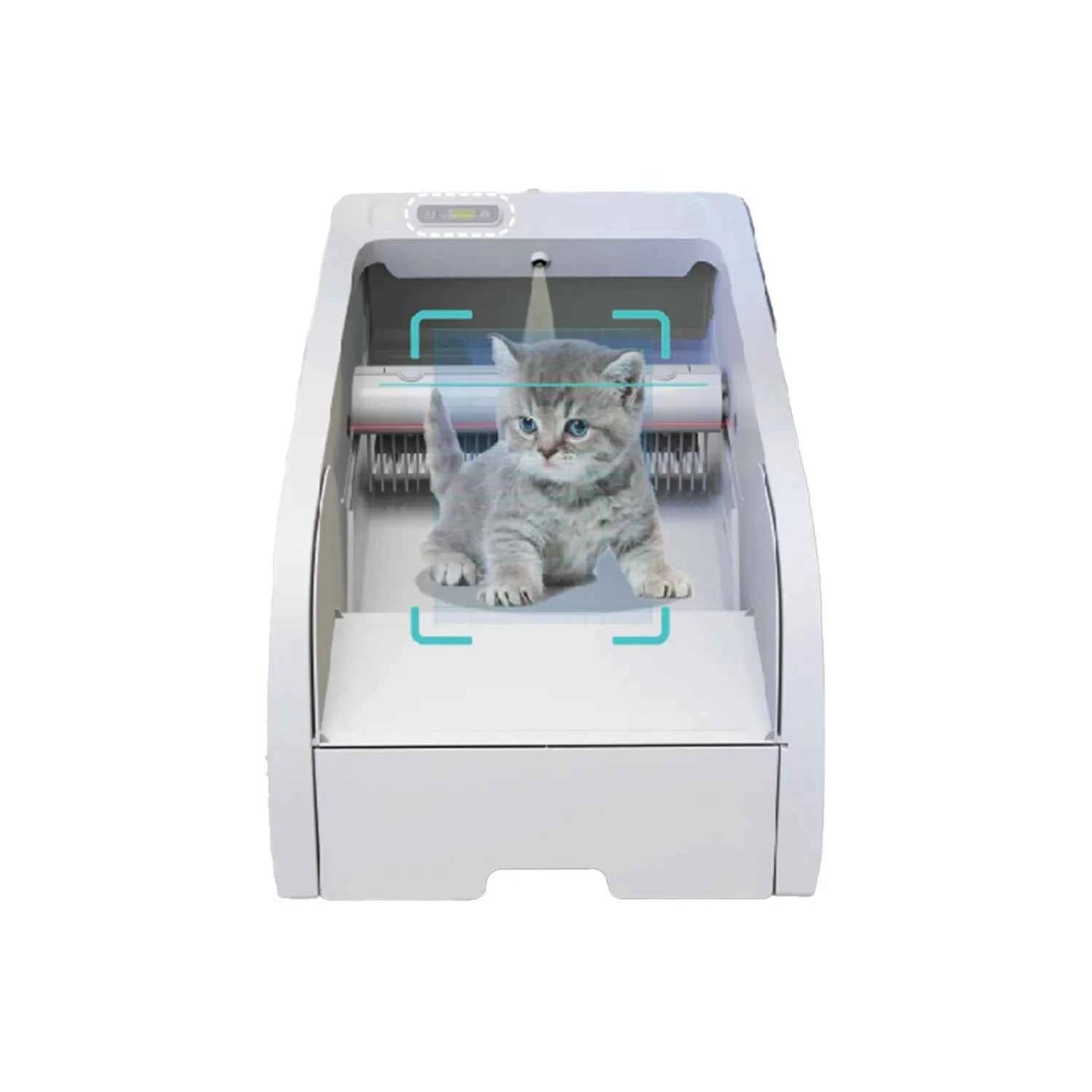 PETAOK Automatic Smart Cat Litter Box – Large 65L, Low Noise, Self‑Cleaning