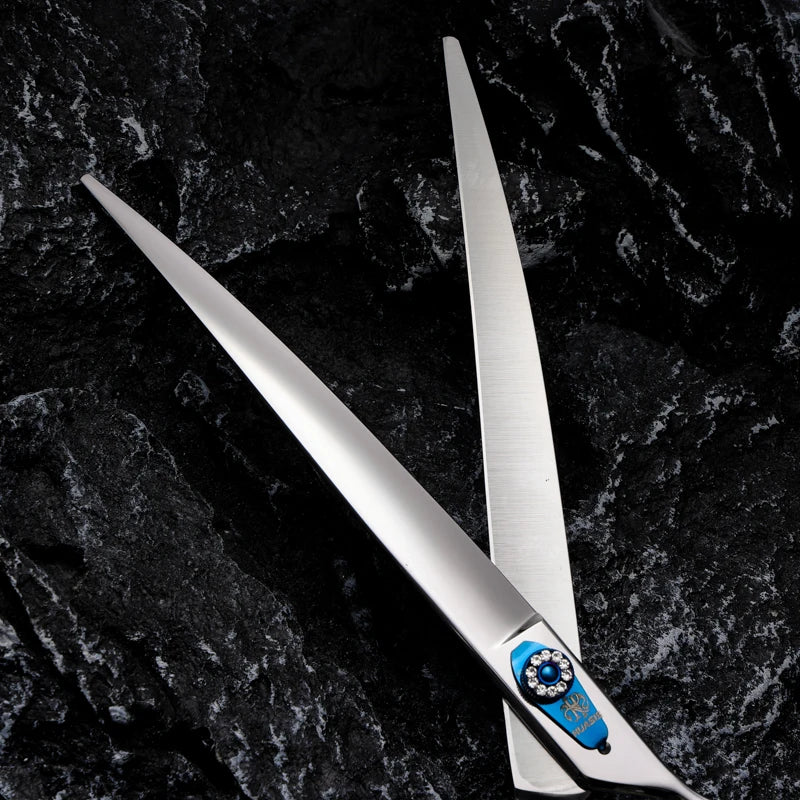 HUASIS HU27 Classic Style 6.5" 7" 7.5" 8" Curved Dog Grooming Scissors Ergonomic Pets Shears 440C Sharp Safe Comfortable