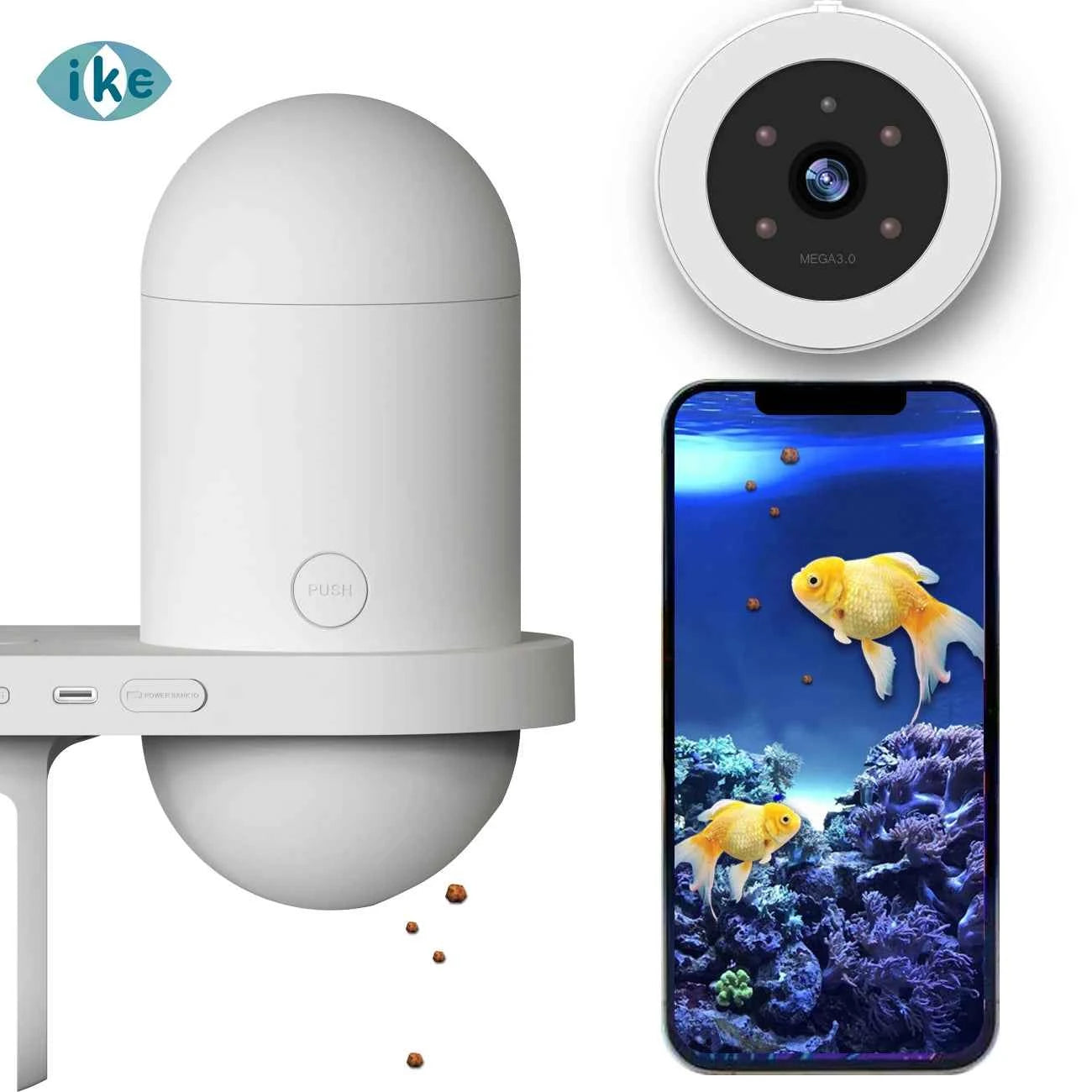 Smart Visual Fish Feeder with 4MP Camera – Dual‑Band WiFi Remote Control