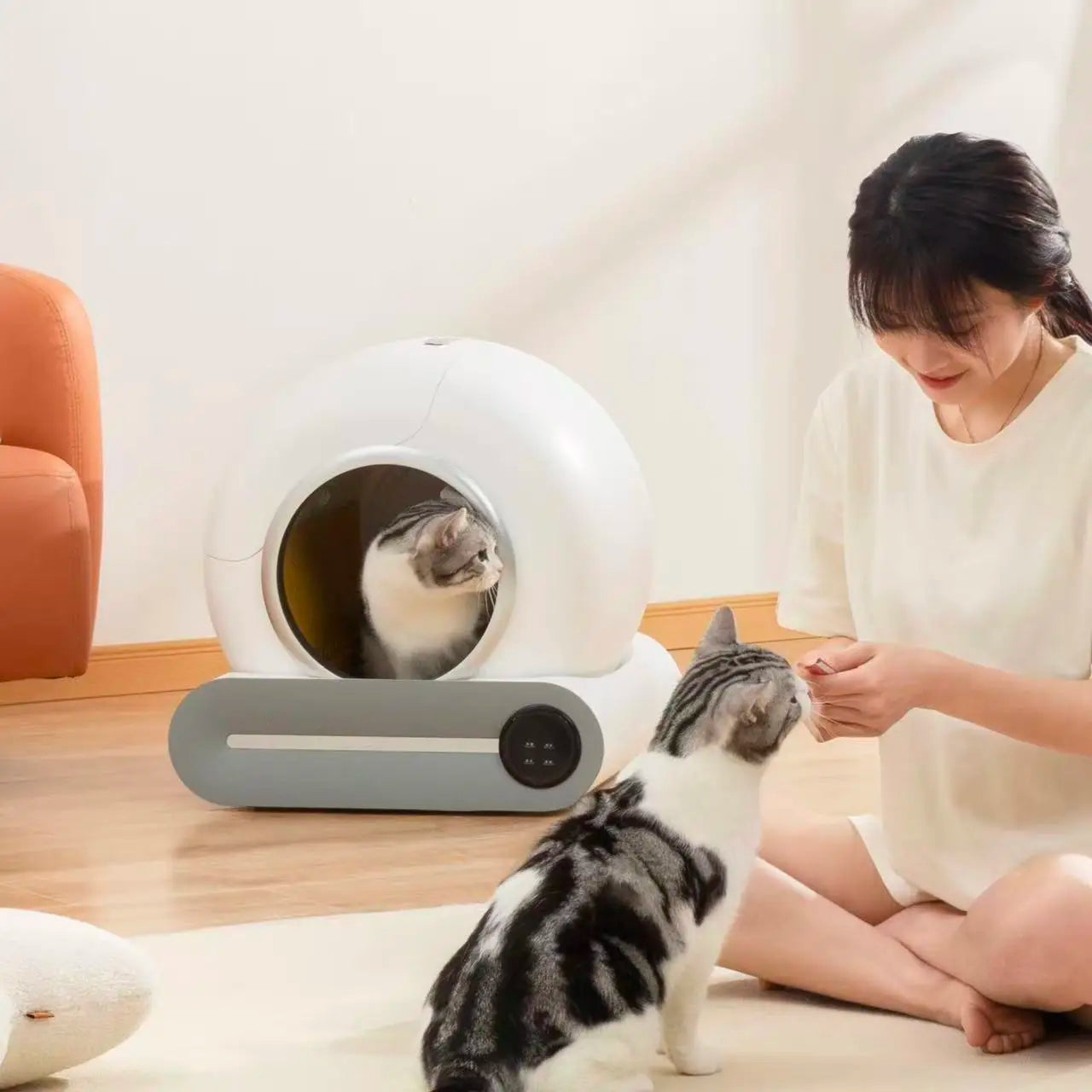 Smart Self‑Cleaning Cat Litter Box – Automatic Odor Control  WiFi  65L Large Space