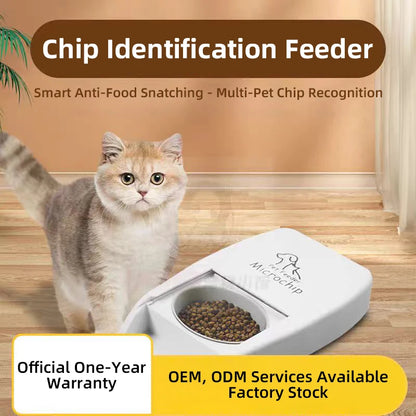 Smart RFID Pet Feeder – Automatic Microchip Food Bowl with Timer, Sealed Lid & Dual Power