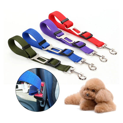 Pet Cat Dog Vehicle Leash Nylon Adjustable Car Seat Dog Safety Belt Dog Car Leash