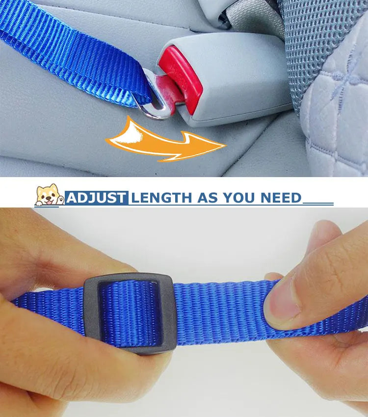 Pet Cat Dog Vehicle Leash Nylon Adjustable Car Seat Dog Safety Belt Dog Car Leash