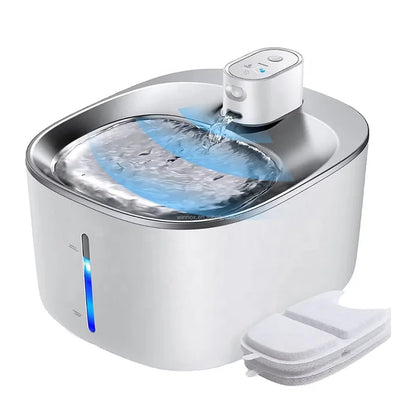 4L Stainless Steel Automatic Pet Water Fountain for Dogs and Cats – Indoor/Outdoor