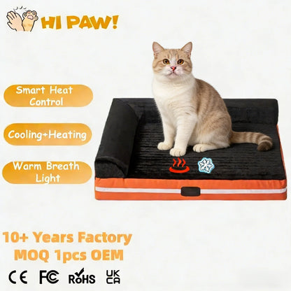 Ultra Luxury Smart Pet Bed – Heated/Adjustable Temperature Waterproof LED Comfort