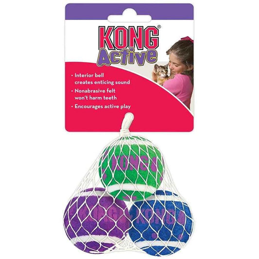KONG Tennis Balls with Bells Cat Toy