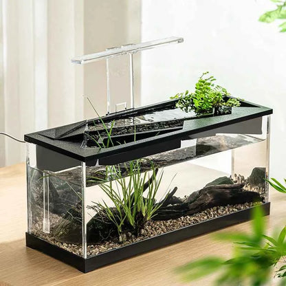 Modern Eco‑Friendly Plastic Desktop Aquarium – Small Rectangular Fish Tank