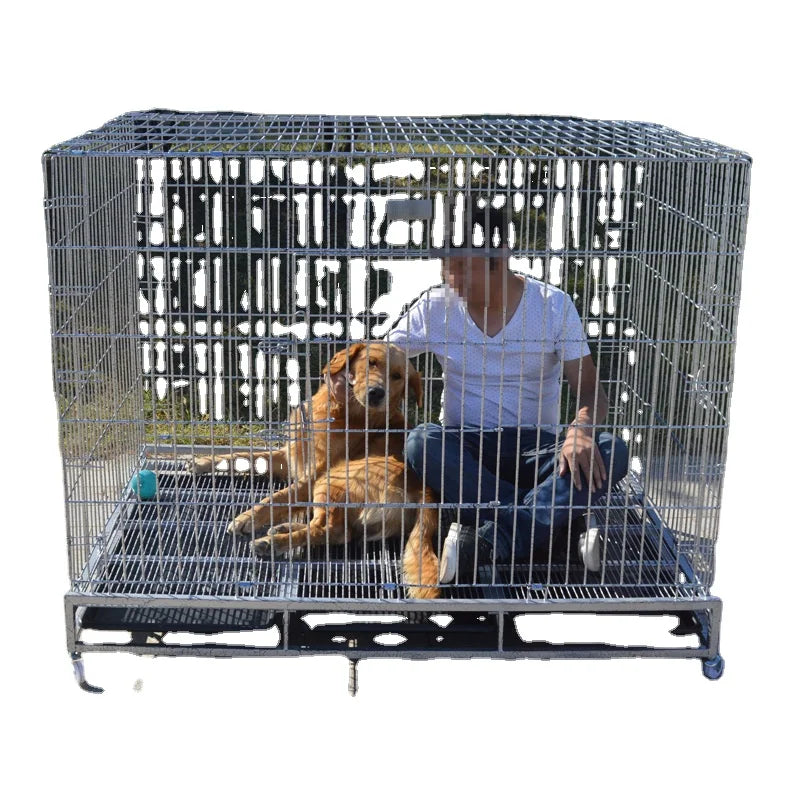 Square Tube Folding Dog Cage Large Dog Pet Cage