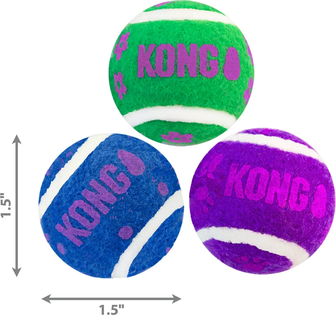 KONG Tennis Balls with Bells Cat Toy