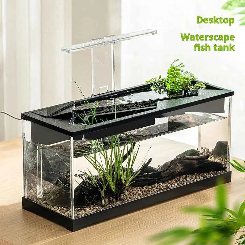 Modern Eco‑Friendly Plastic Desktop Aquarium – Small Rectangular Fish Tank
