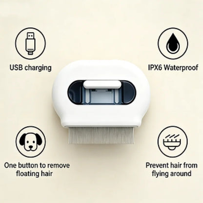 2026 Global Wholesale New Design Pet Product Flea Removal Spray Comb 300mAh ABS Material Ech-friendly for Cat Dog Rechargeable
