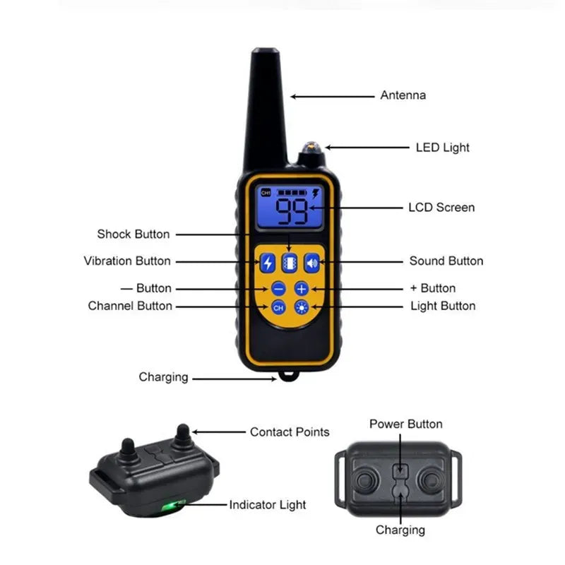 Waterproof Dog Training Collar – Adjustable Electric Training Collar for Dogs