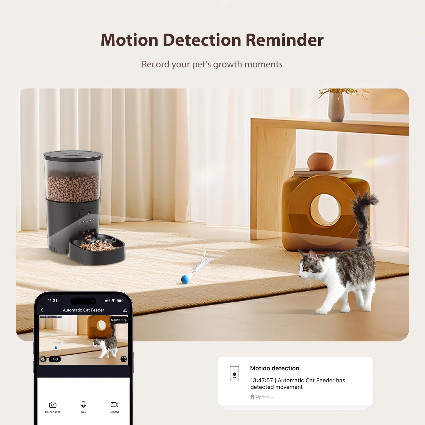 Tuya Dog Cat Smart Pet Feeder Wi-Fi Mobile Phone App Remote Control Microchip Automatic Cat Feeder With 3L