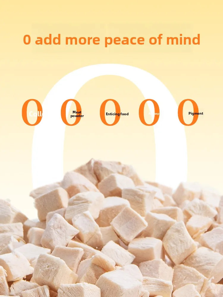 100% Pure Freeze-Dried Chicken Breast Treats for Cats & Dogs High Protein