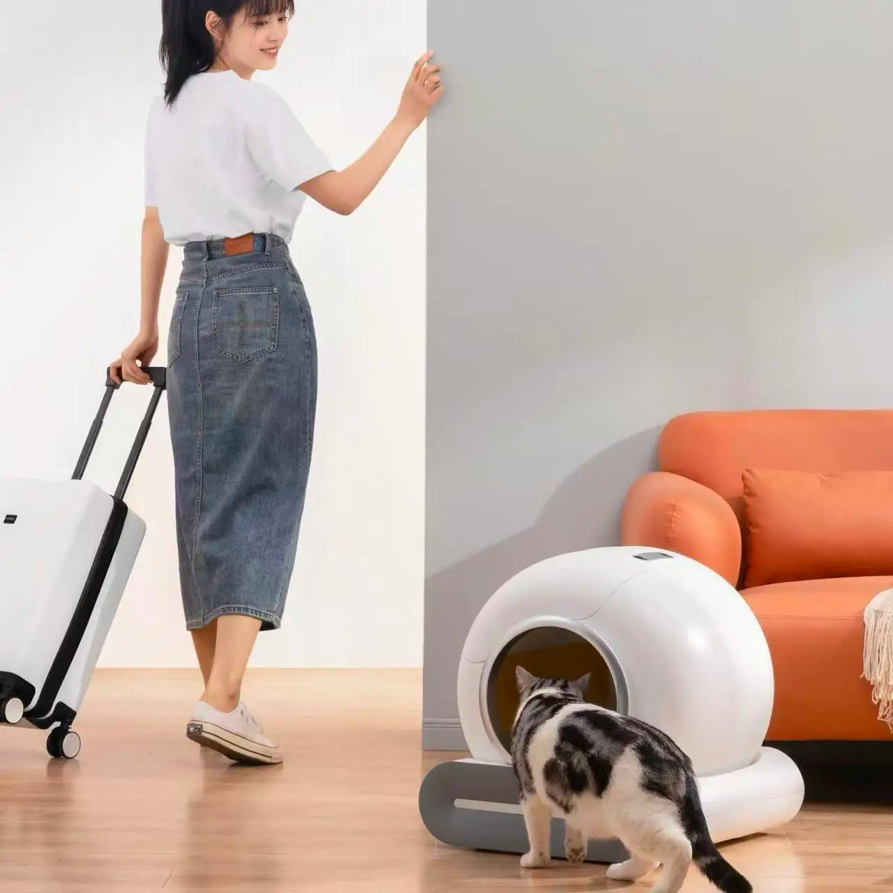 Smart Self‑Cleaning Cat Litter Box – Automatic Odor Control  WiFi  65L Large Space