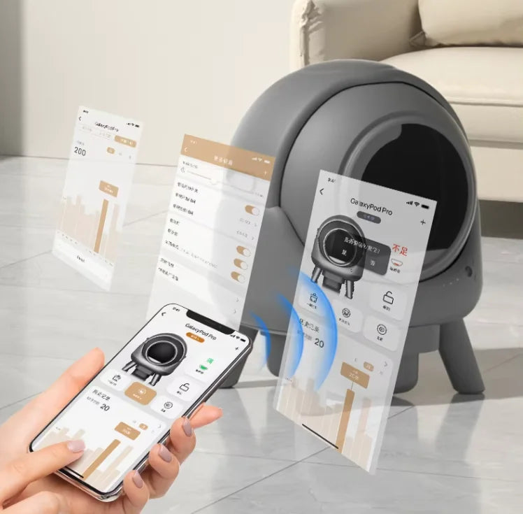 Automatic Smart Cat Litter Box – Odor Control, App Control, 50L Inner Space