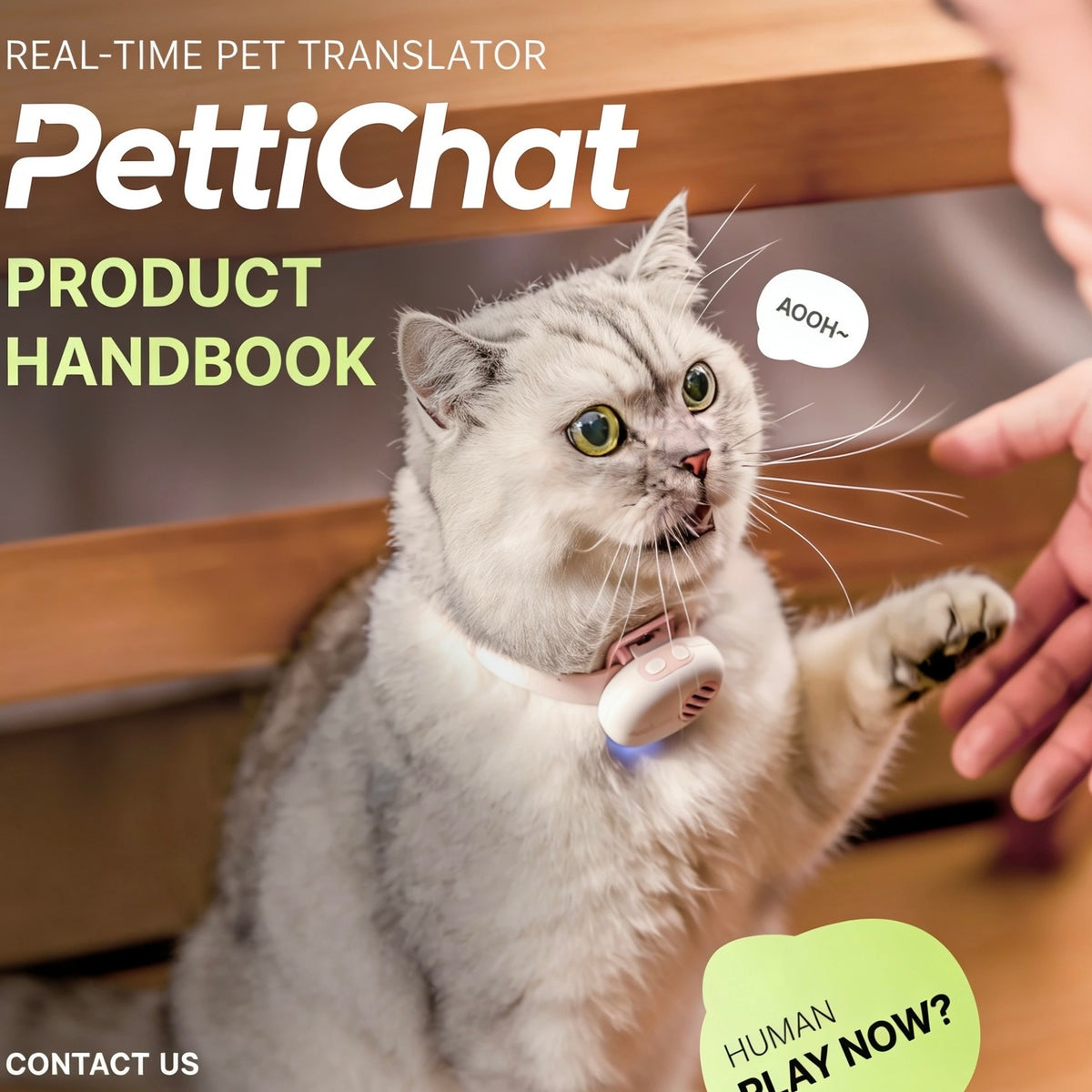 AI Pet Language Translator for Dogs & Cats – GPS, 4G, IP65