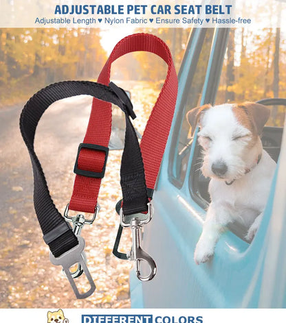 Pet Cat Dog Vehicle Leash Nylon Adjustable Car Seat Dog Safety Belt Dog Car Leash