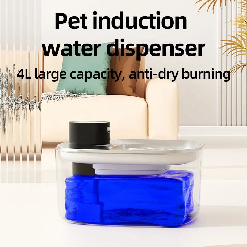 4L Stainless Steel Automatic Pet Water Fountain for Dogs and Cats – Indoor/Outdoor