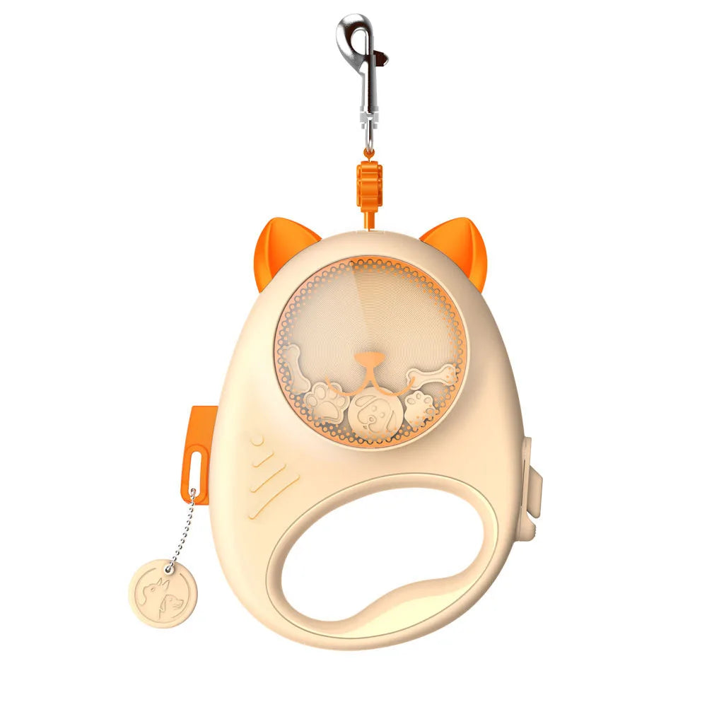 Nylon Retractable Dog Leash with 360° Rotating Tangle‑Free Design & Reflective Safety