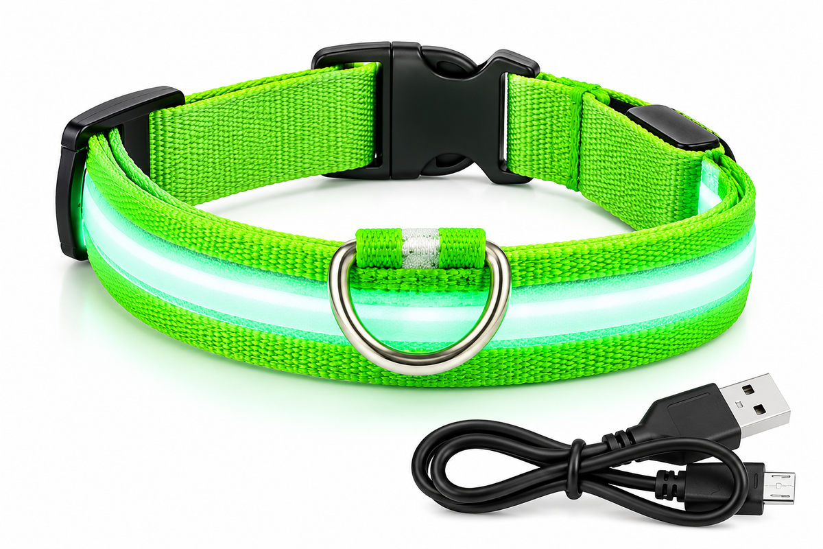 LED Luminous Collar 3 Modes USB Rechargeable – back view