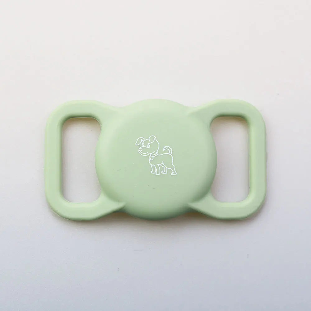 Airtag Dog Collar Holder, [1 Pack] Airtag Holder, Silicone Full Body Covered Protective Air Tag for Pet - Fits All Width