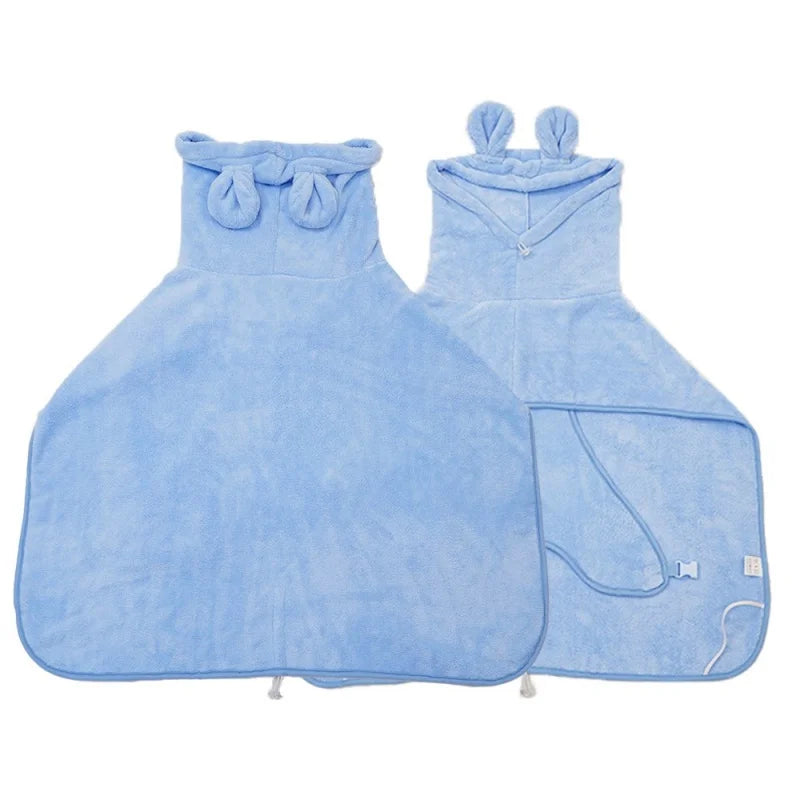 Super Absorbent Microfiber Dog Bathrobe – Quick-Drying Pet Towel Bathrobe for Dogs & Cats