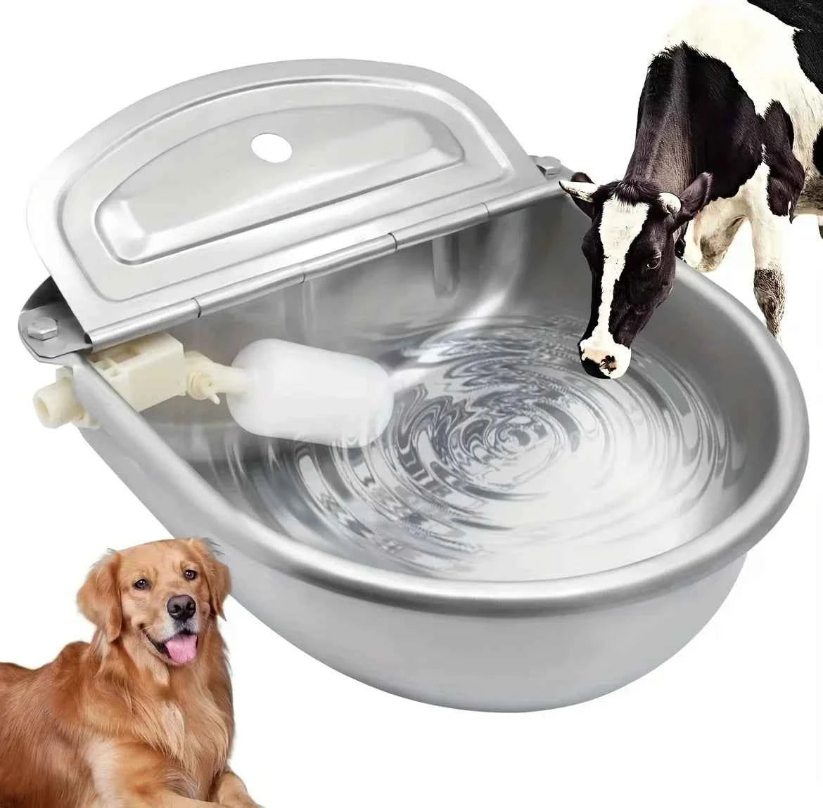Automatic Outdoor Pet Water Dispenser – Gravity‑Fed Bowl with Built‑In Reservoir for Dogs & Cats