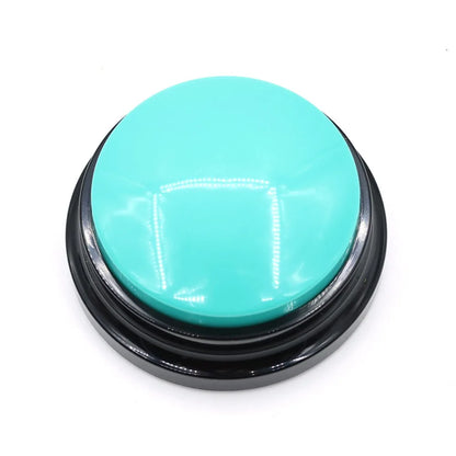 New Recordable Voice Recording Button Light Round Pet Talking Button Paw Pattern Interactive Dog Training Buttons Cat Puppy