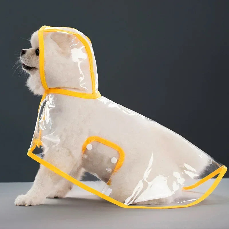 Transparent Waterproof Dog Raincoat – Windproof Pet Rain Jacket for Small, Medium & Large Dogs (XS–8XL