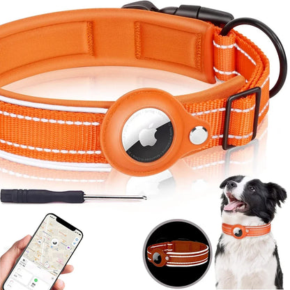 Apple AirTag Dog Collar – Reflective Waterproof Anti-Lost