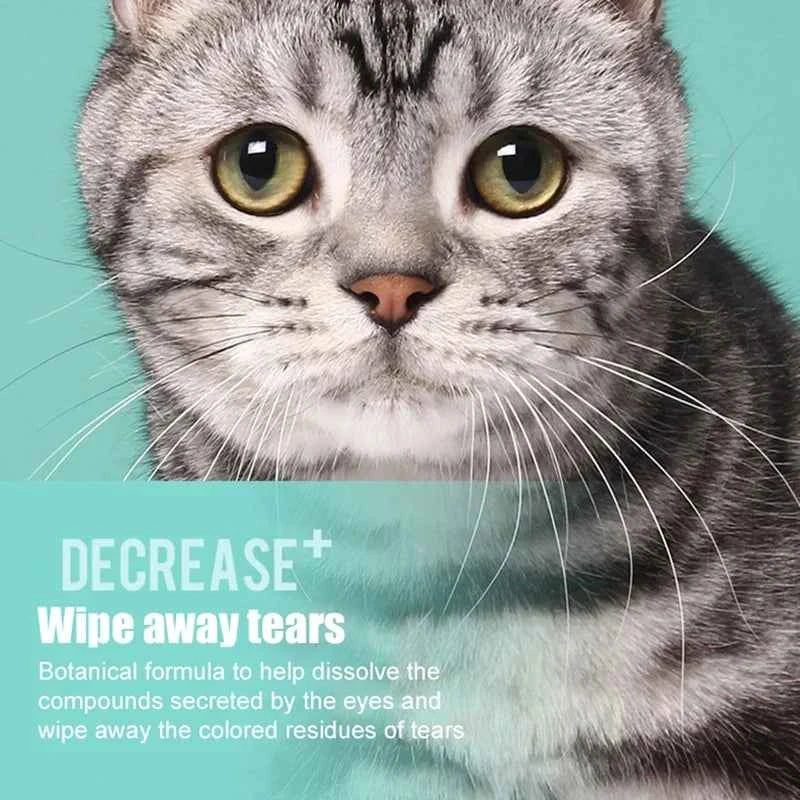 Pet Eye Cleaning Wet Wipes – Dirt & Bacteria Removal for Cats & Dogs