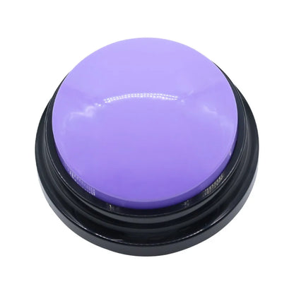 New Recordable Voice Recording Button Light Round Pet Talking Button Paw Pattern Interactive Dog Training Buttons Cat Puppy