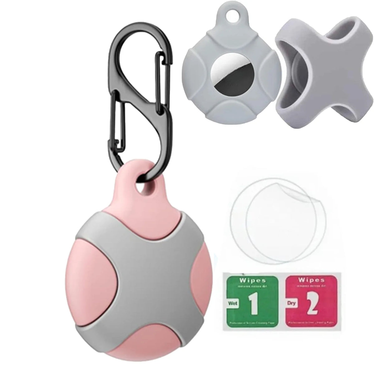 8/4/2 Pack AirTag Keychain Case – Waterproof Dog & Cat Holder
