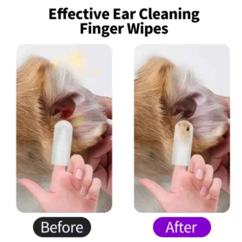 Pet Ear Cleaning Wipes – Gentle, Disposable Ear Mite Control for Dogs & Cats