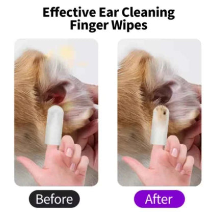 Pet Ear Cleaning Wipes – Gentle, Disposable Ear Mite Control for Dogs & Cats