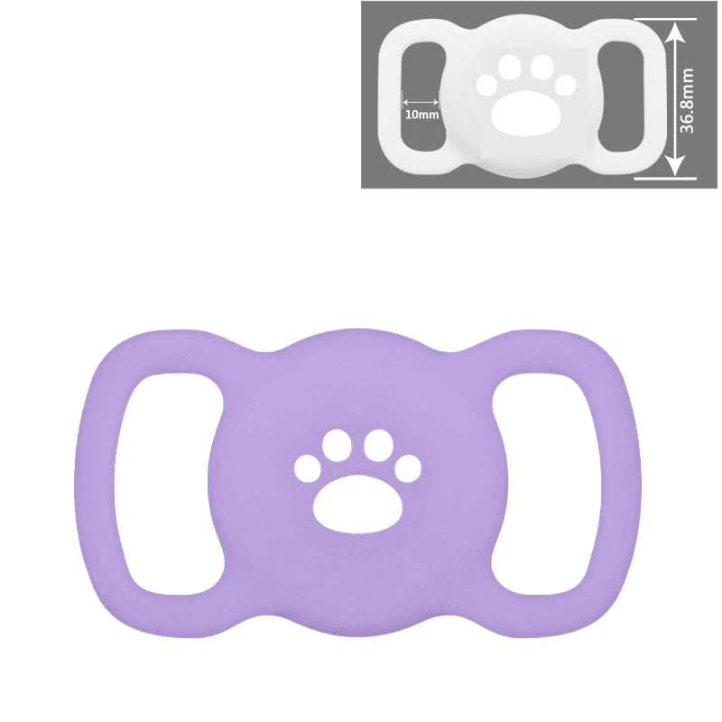 Airtag Dog Collar Holder, [1 Pack] Airtag Holder, Silicone Full Body Covered Protective Air Tag for Pet - Fits All Width