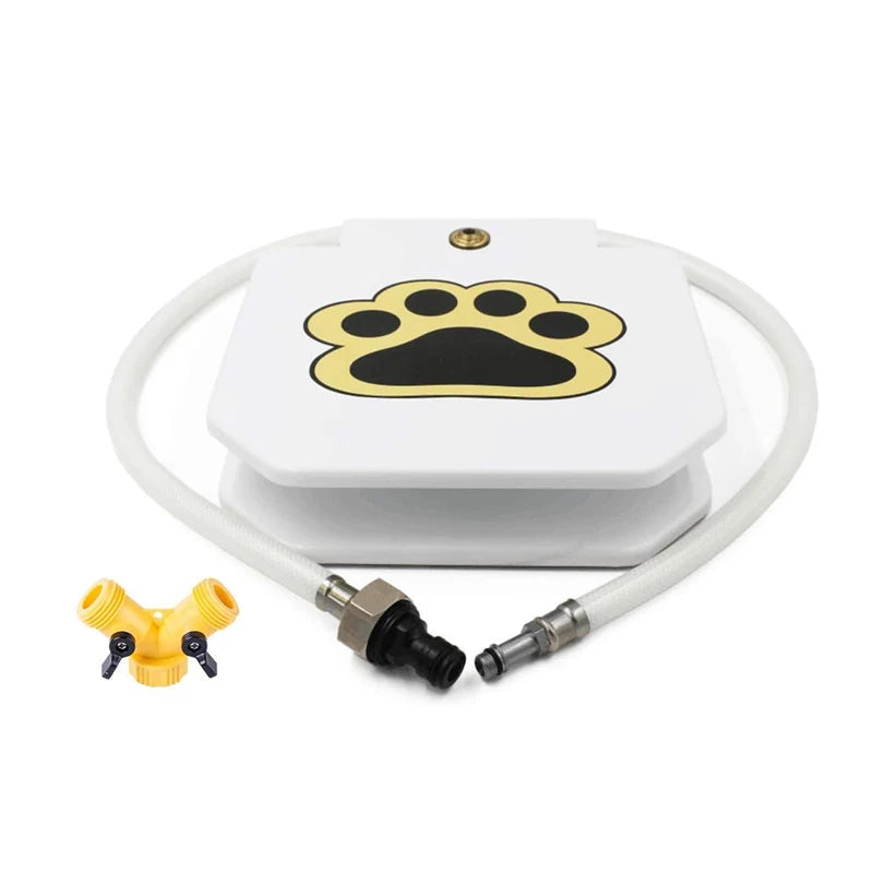 Press-type Automatic Dog Water Fountain Outdoor Pet Water Dispenser for Courtyard with Hose Garden Step-on Activated Sprinkler