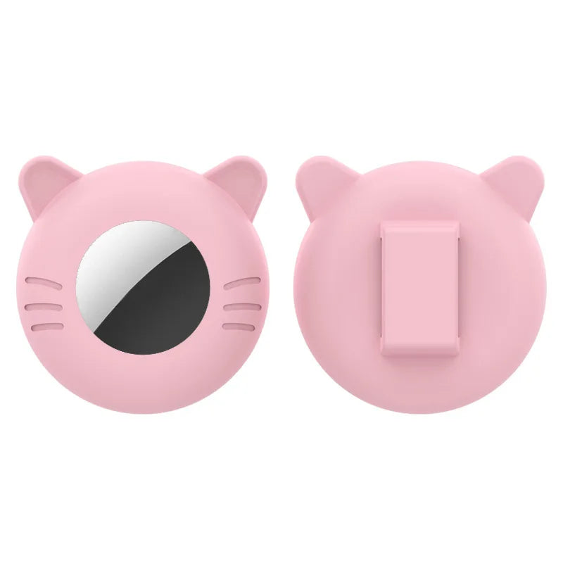 Airtag Cat Collar Holder, Small Air tag Cat Collar Holder Silicone Case Cover for Cat Dog Pet Collar Harness Loop