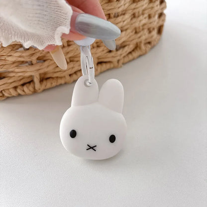 Miffy Rabbit AirTag Cover for Dogs & Cats – Protective Pet Collar Holder with Keychain