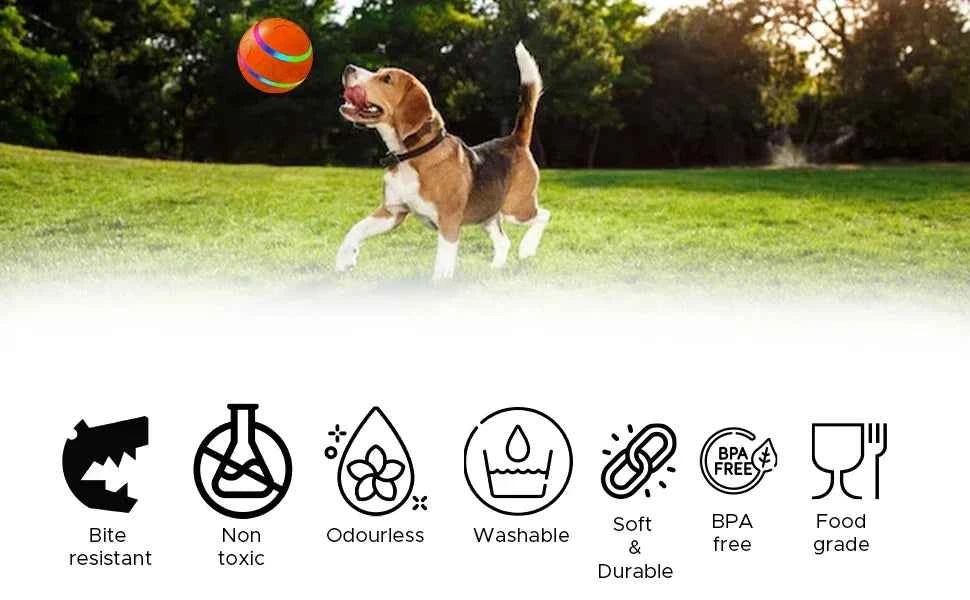 MART Interactive Smart Pet Ball – Remote Control, Flashing, Rolling & Jumping