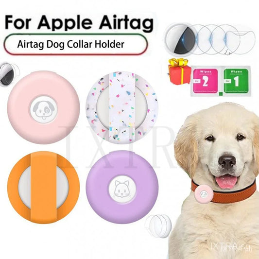 Airtag Dog Collar Holder , Silicone Cat Collar Case for Airtags, Anti-Lost Air Tag Case Collar Holder Compatible with Pet