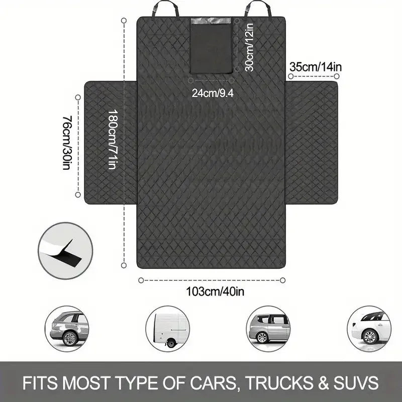 SUV Dog Cargo Liner – Waterproof Pet Trunk Mat with Side & Seat Back Protectio