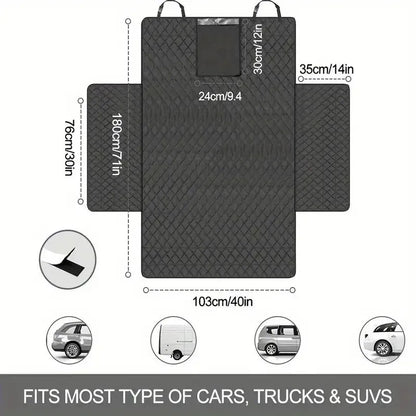 SUV Dog Cargo Liner – Waterproof Pet Trunk Mat with Side & Seat Back Protectio