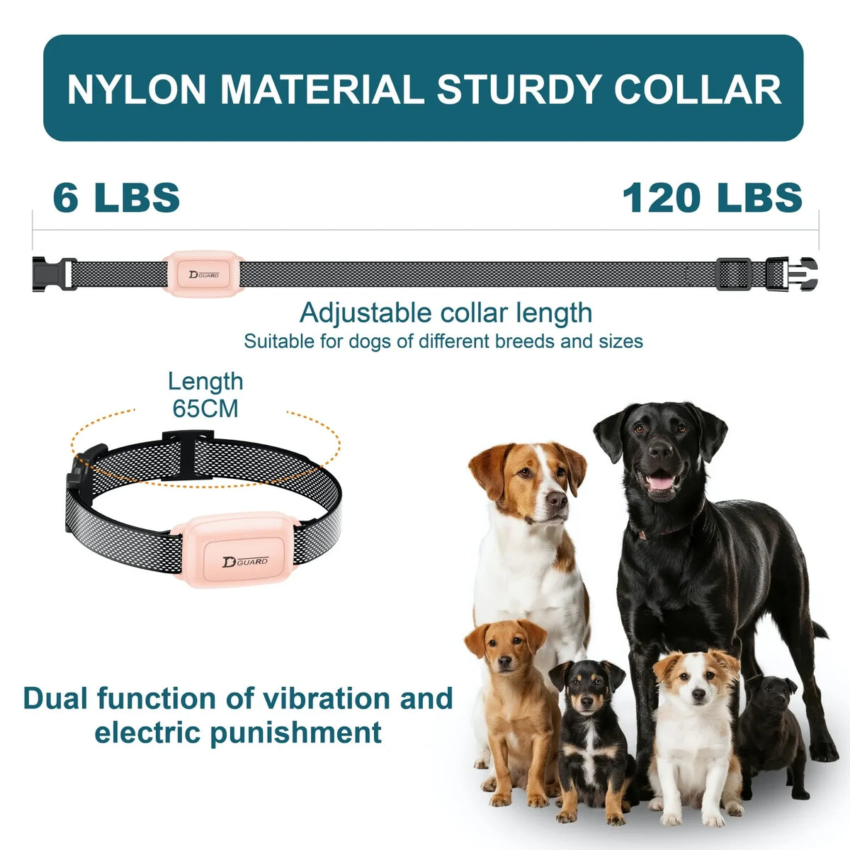 YHLC Waterproof Dog Training & Bark Deterrent Collar – Remote Beep & Vibration, 1000–1200m Range