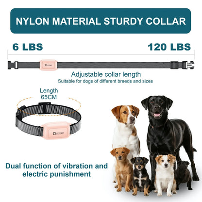 YHLC Waterproof Dog Training & Bark Deterrent Collar – Remote Beep & Vibration, 1000–1200m Range
