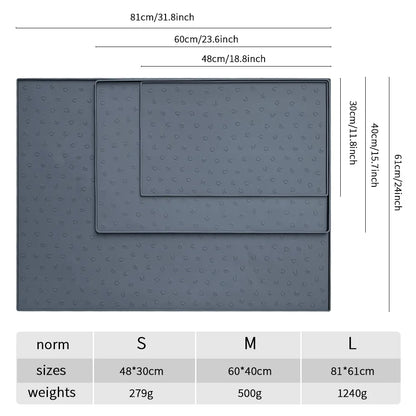 Waterproof Silicone Pet Feeding Mat – Non-Slip Food & Water Bowl Placemat for Dogs & Cats
