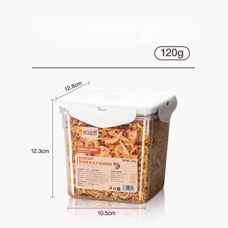 Premium Freeze-Dried Krill Cat Treats for Dental Health & Nutrition