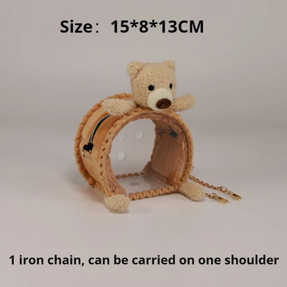 Small Pet Carrier Bag Outdoor Breathable Portable Hamster Carry Bag Rabbit Parrot Hedgehog Suitcase Small Animal Travel Bags