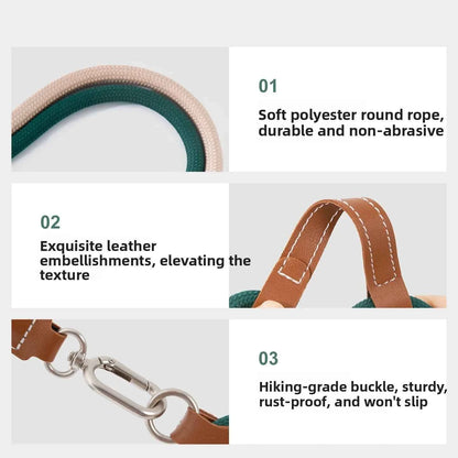 4-Gear Leather Cat Harness & Leash Set, X-Shape Escape Proof Walking Harness for Cats, 33g Lightweight, 1.3m Rope